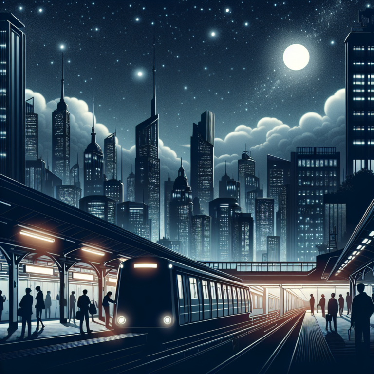 Estações de Trem e Metrô à Noite: Capturando o Encanto Urbano