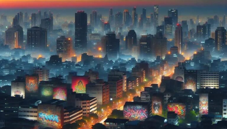 Onde fotografar grafites e murais urbanos à noite com iluminação artificial